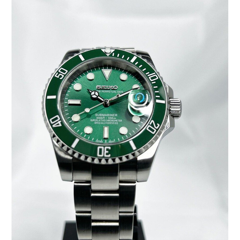 Seiko submariner green sale